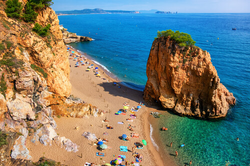 Beach in Costa Dorada, Spain